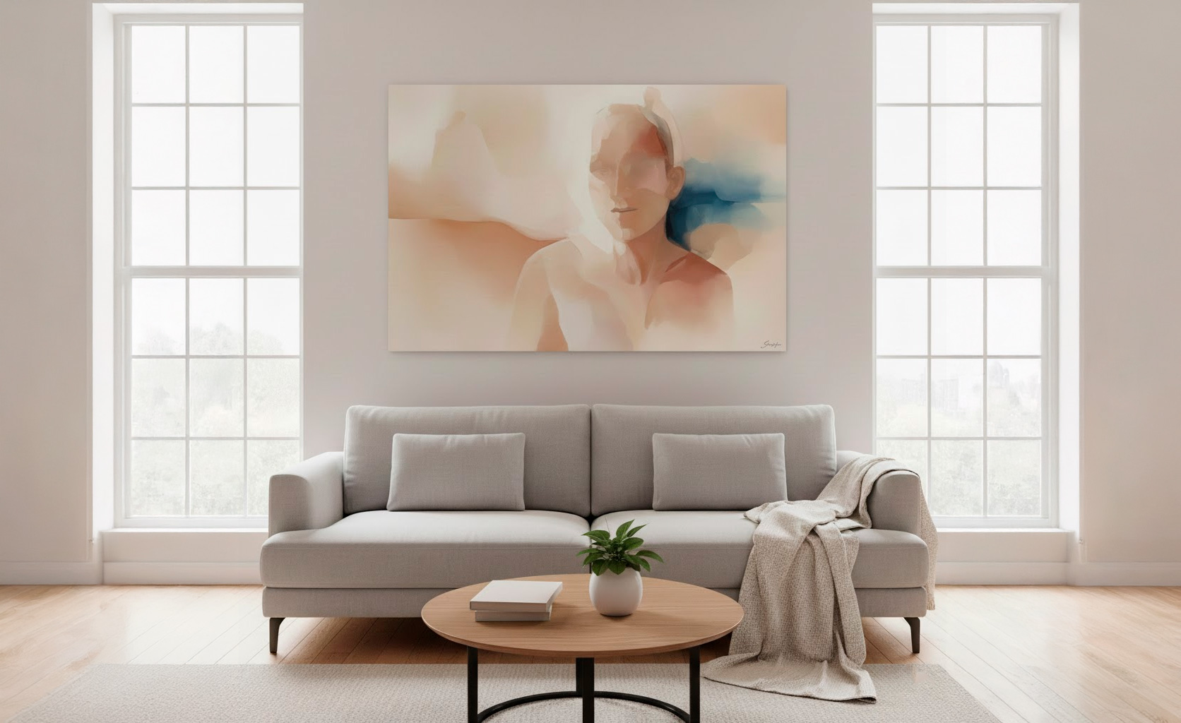 De Kracht van een Abstract Portret: Hoe kunst met een verhaal naadloos in elk interieur past